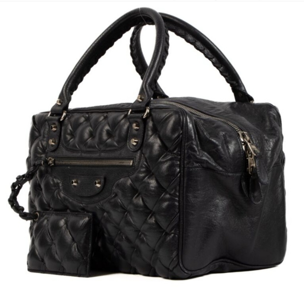 Balenciaga Black Quilted Satchel - Picture 7 of 11